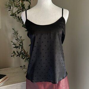 Old Navy Sleeveless Blouse Black w/ Muted Polka Dots - Size XL NWOT